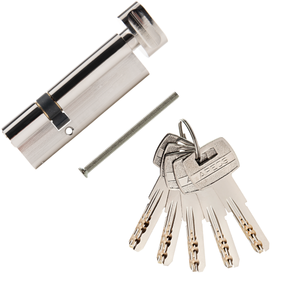 Цилиндровые механизмы Apecs Pro LM-90(30/60C)-C-NI 90 мм, ключ/вертушка, цвет никель