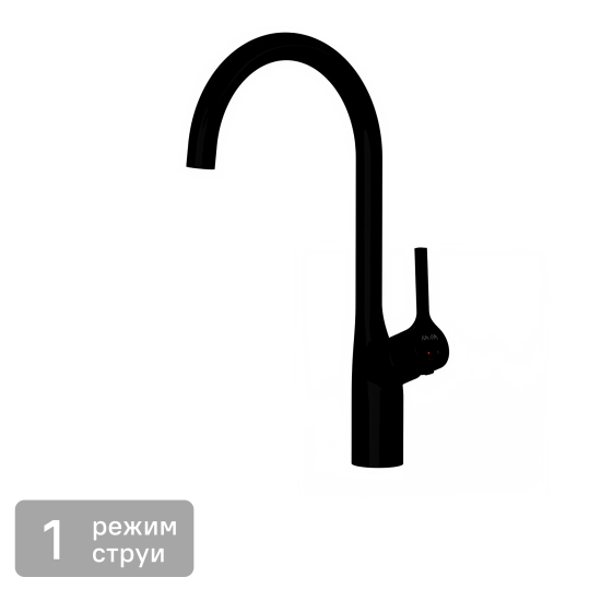 Смеситель для кухни Am pm Spike цвет общая высота 38 см чёрный