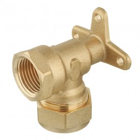 Угол Stahlmann IWS EasyFix 15 мм х 1/2 ВР(г) для гофрированных труб с креплением