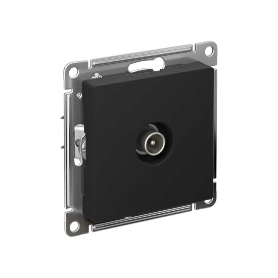 Одиночная антенная розетка Systeme Electric Карбон TV коннектор