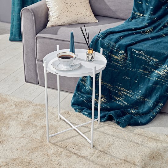 Столик кофейный Sheffilton Eva 37.6x37.6x52 см цвет белый