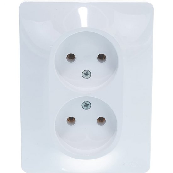 Двухместная розетка Systeme Electric GLOSSA