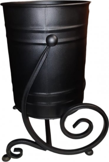 Урна ø36 h48 см металл черный с элементами ковки