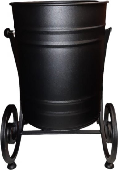 Урна ø36 h48 см металл черный с элементами ковки