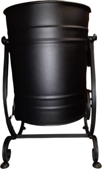 Урна ø36 h48 см металл черный с элементами ковки