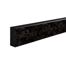 Комплект плинтусов Мрамор №1 240x60 см пластик цвет чёрный 3 шт