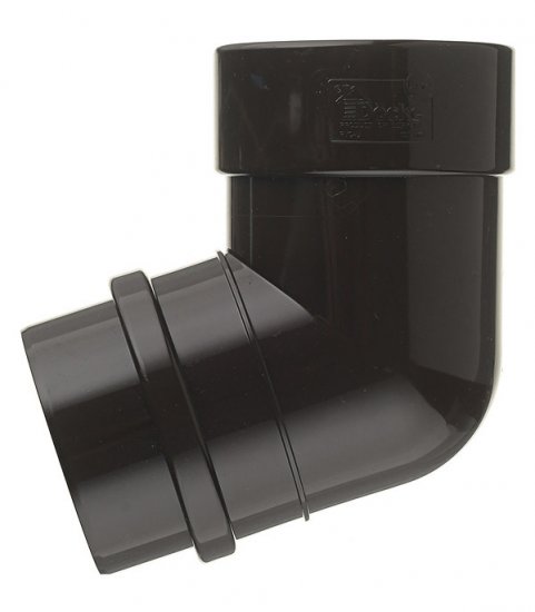 Колено трубы Docke Lux пластиковое d100 мм 72° шоколад RAL 8019