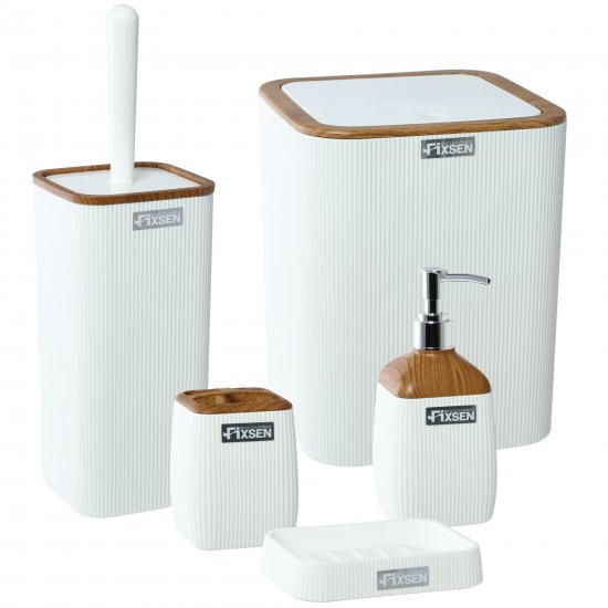 Ведро Fixsen пластиковое белое