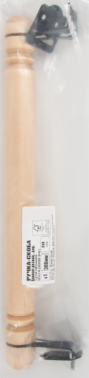 Ручка-скоба банная резная деревянная без покрытия 300 мм