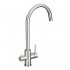 Смеситель для кухни Corsa Deco Pride Steel сталь с высоким изливом с подключением к фильтру (966379)