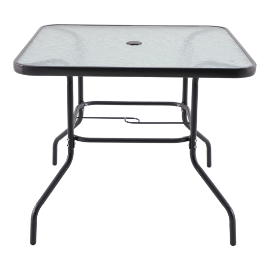 Набор садовой мебели Naterial Rono сталь/полиэстер/стекло темно-серый: стол, 4 кресла и зонт