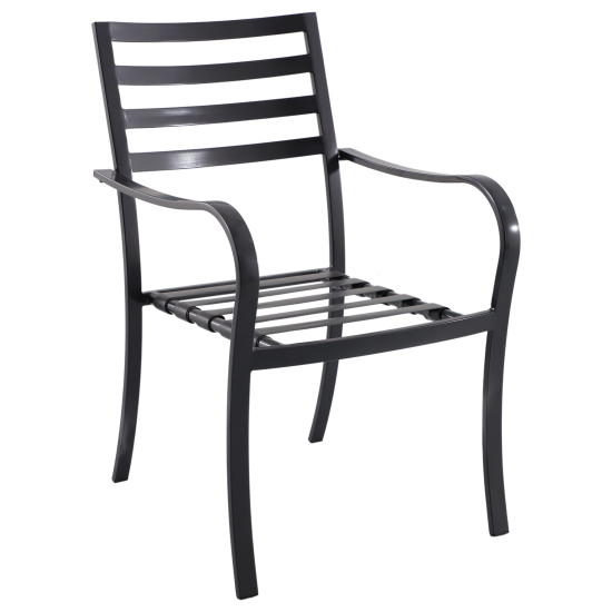 Набор садовой мебели Naterial Rono сталь/полиэстер/стекло темно-серый: стол, 4 кресла и зонт