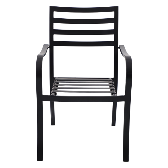 Набор садовой мебели Naterial Rono сталь/полиэстер/стекло темно-серый: стол, 4 кресла и зонт