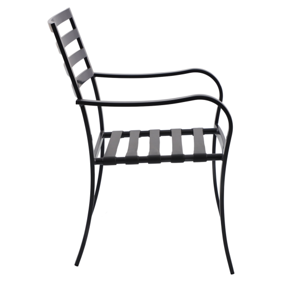 Набор садовой мебели Naterial Rono сталь/полиэстер/стекло темно-серый: стол, 4 кресла и зонт