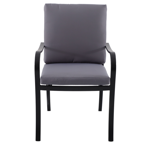 Набор садовой мебели Naterial Rono сталь/полиэстер/стекло темно-серый: стол, 4 кресла и зонт