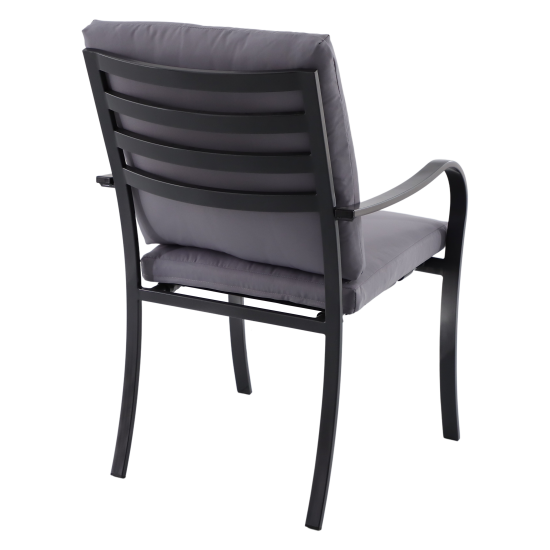 Набор садовой мебели Naterial Rono сталь/полиэстер/стекло темно-серый: стол, 4 кресла и зонт