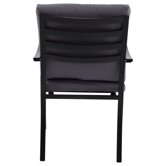 Набор садовой мебели Naterial Rono сталь/полиэстер/стекло темно-серый: стол, 4 кресла и зонт