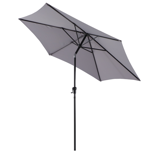 Набор садовой мебели Naterial Rono сталь/полиэстер/стекло темно-серый: стол, 4 кресла и зонт