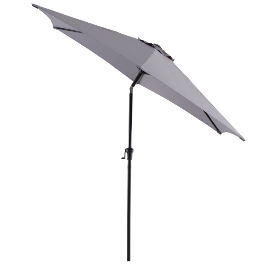 Набор садовой мебели Naterial Rono сталь/полиэстер/стекло темно-серый: стол, 4 кресла и зонт