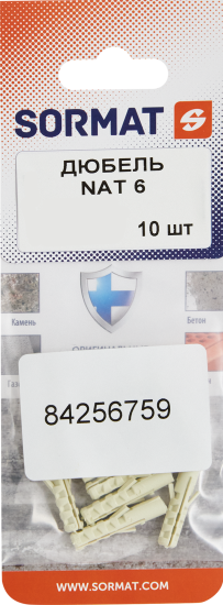 Дюбель Sormat NAT нейлон 6x30 мм 10 шт.