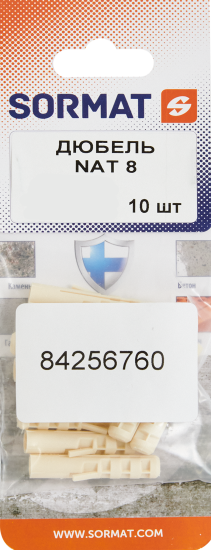 Дюбель Sormat NAT нейлон 8x40 мм 10 шт.
