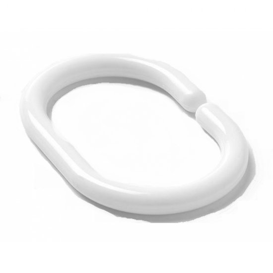 Набор колец для шторы в ванную комнату IDDIS White