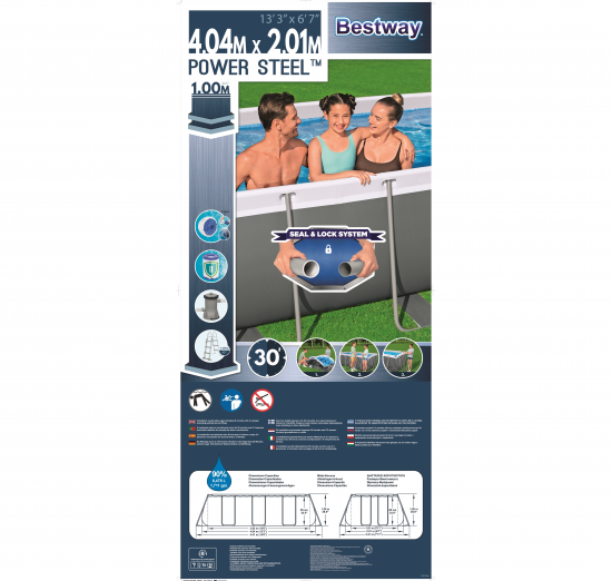 Бассейн каркасный прямоугольный Bestway 56441 BW 404x201x100 см