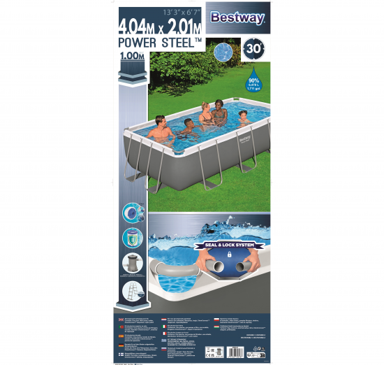 Бассейн каркасный прямоугольный Bestway 56441 BW 404x201x100 см