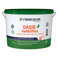 Краска моющаяся Finncolor Oasis Hall&Office база С бесцветная 9 л
