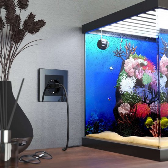 Умная розетка Werkel Minimir Home (a056422) скрытая установка черная с заземлением