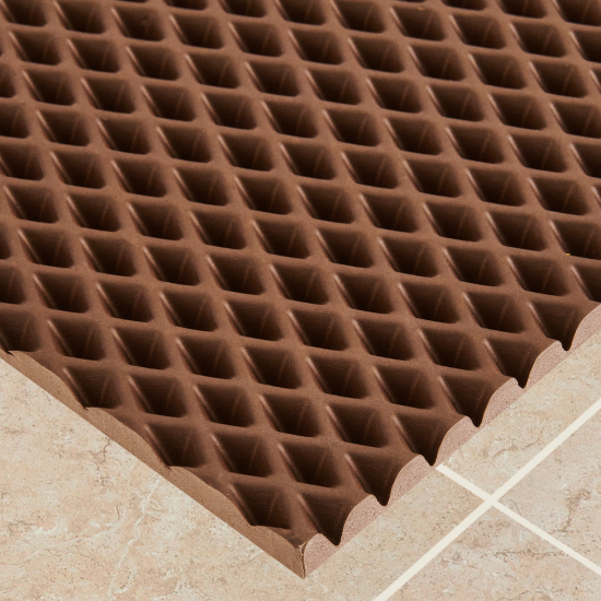 Коврик 68x120 см ЭВА ромбы цвет коричневый