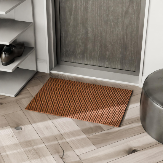 Коврик 68x120 см ЭВА ромбы цвет коричневый