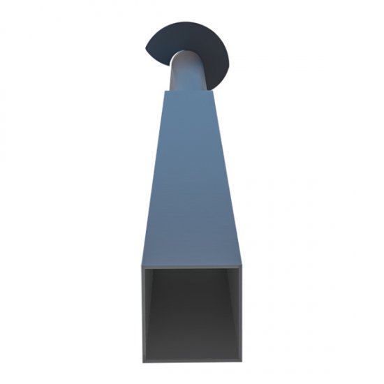 Столб для забора винтовой 60х60х2 мм 3 м грунт серый