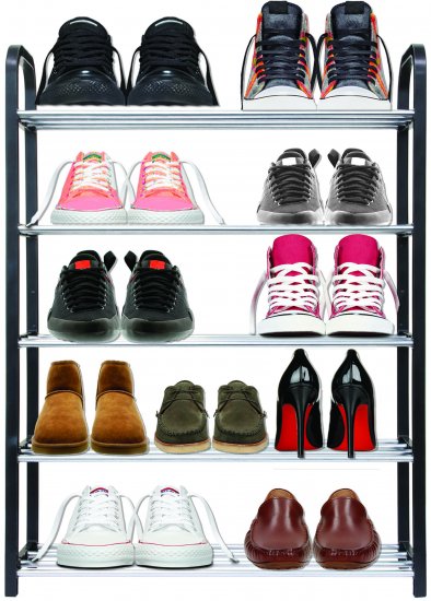 Этажерка для обуви Gromell Rusa 50x68x18.5 см 5 полок металл цвет черный