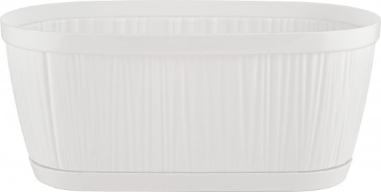 Горшок цветочный Ingreen Barcelona 27.7x14.4x12.2 см v2.7 л пластик белый