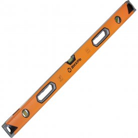 Усиленный алюминиевый уровень Вихрь 1000 мм, 3 глазка 1 зеркальный, двухкомпонентные рукоятки