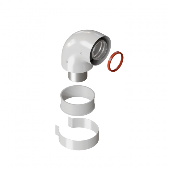 Отвод Krats коаксиальный 60/100 мм 90 г