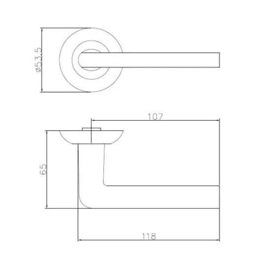 Дверные ручки Edson 21-Z01 без запирания алюминий никелированное покрытие цвет матовый никель