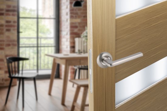 Дверные ручки Edson 21-Z01 без запирания алюминий никелированное покрытие цвет матовый никель