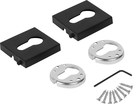 Накладка на замок Puerto INET AL03 50.2x50.2 мм цвет чёрный