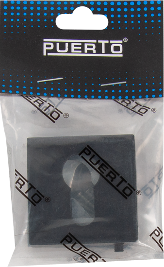 Накладка на замок Puerto INET AL03 50.2x50.2 мм цвет чёрный