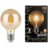 Лампа Gauss LED Filament G95 E27 6W Golden 2400K
