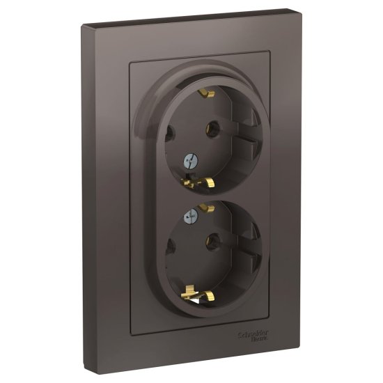 Двухместная розетка Systeme Electric ATLAS DESIGN