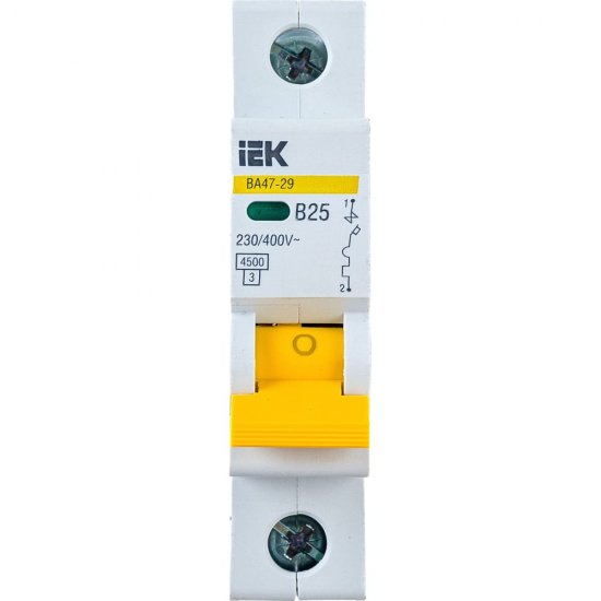 Модульный автоматический выключатель IEK ВА 47-29 1п B 25А 4.5кА