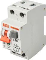 Дифференциальный автомат Tdm Electric АВДТ-63 1P N C50 A 100 мА 6 кА A SQ0202-0014