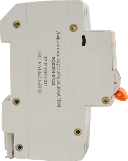 Дифференциальный автомат Tdm Electric АД-12 2P C63 A 30 мА 4.5 кА AC SQ0204-0023