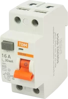 УЗО Tdm Electric ВД1-63 2P 16 A 30 мА 4.5 кА AC SQ0203-0004