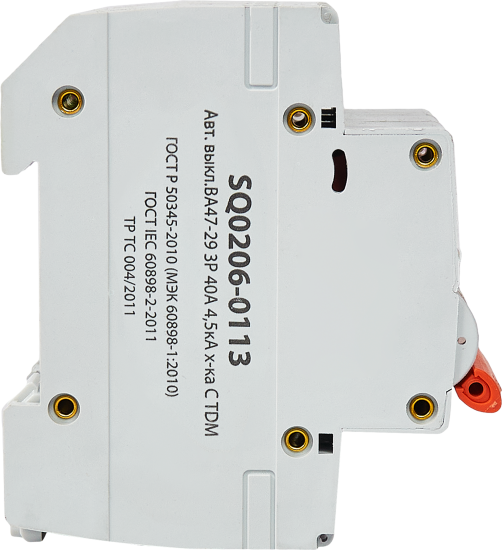 Автоматический выключатель TDM Electric ВА47-29 3P C40 А 4.5 кА SQ0206-0113