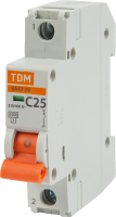 Автоматический выключатель TDM Electric ВА47-29 1P C25 А 4.5 кА SQ0206-0076