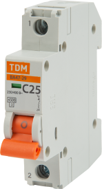 Автоматический выключатель TDM Electric ВА47-29 1P C25 А 4.5 кА SQ0206-0076